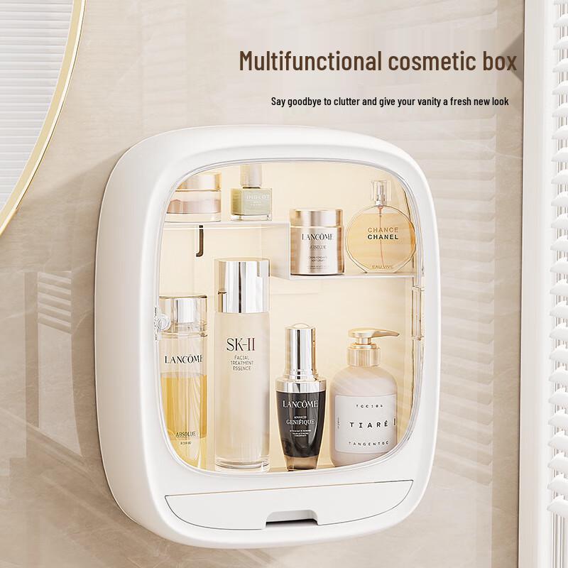 Transparent Wall-Mounted Bathroom Storage Box