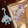 Stress Relief Handmade Projects Faux Diamond Art Bookmark Kit, Halloween Book Marker DIY Decorative Page Markers with Tassels Animal Bird Crafting Kit