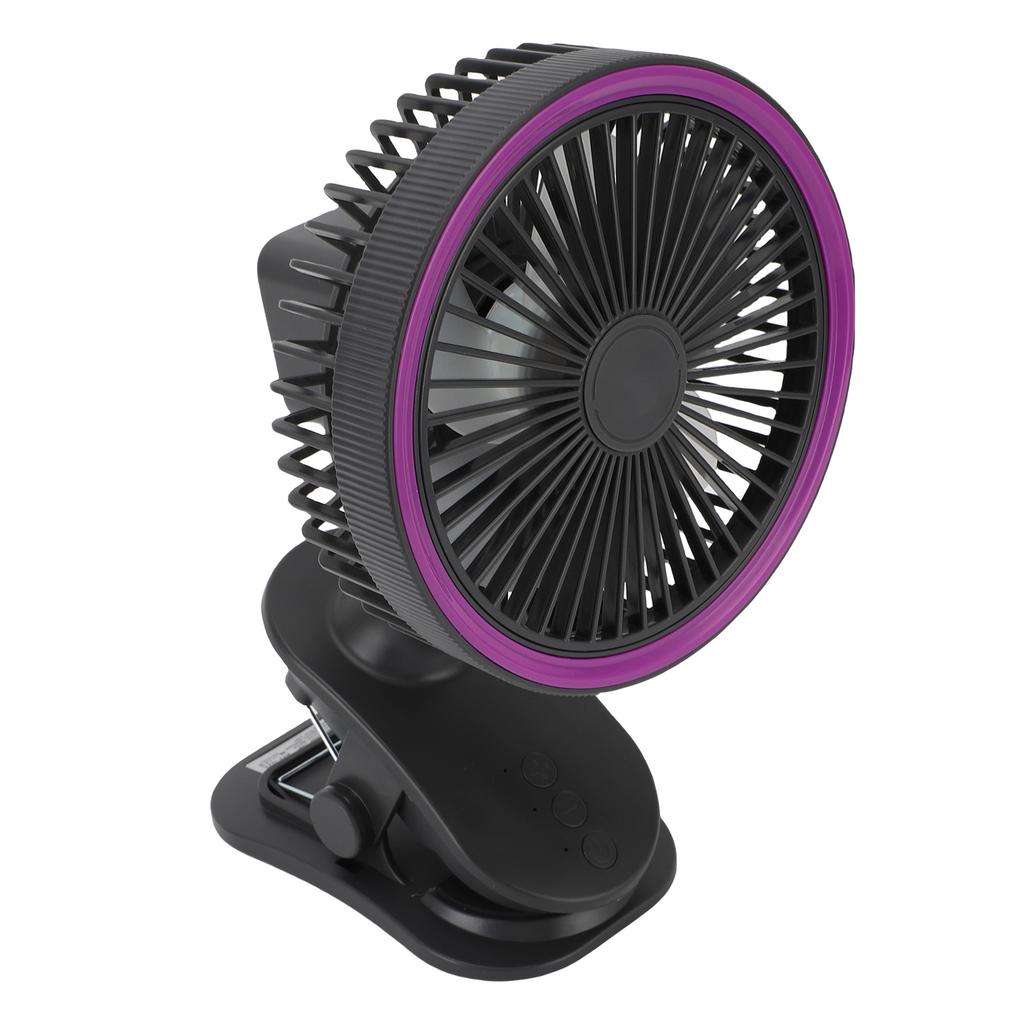 Fan with Clamp Quiet 360 Degree Rotation Rechargeable USB Portable Fan for Desk Bedside