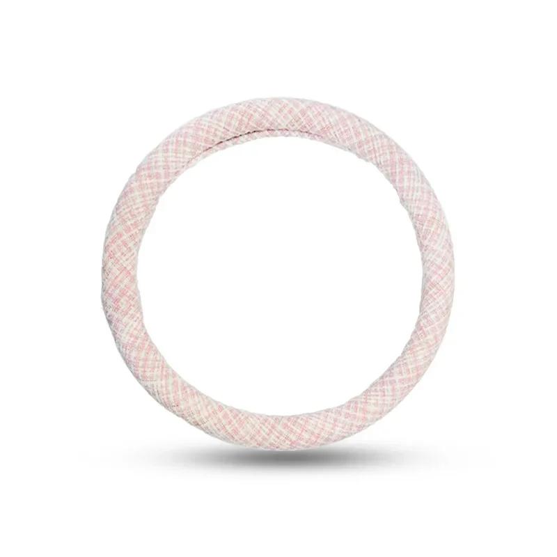 1PC Car steering wheel cover four seasons universal cartoon lady cute sweat absorption non-slip summer car handle cover