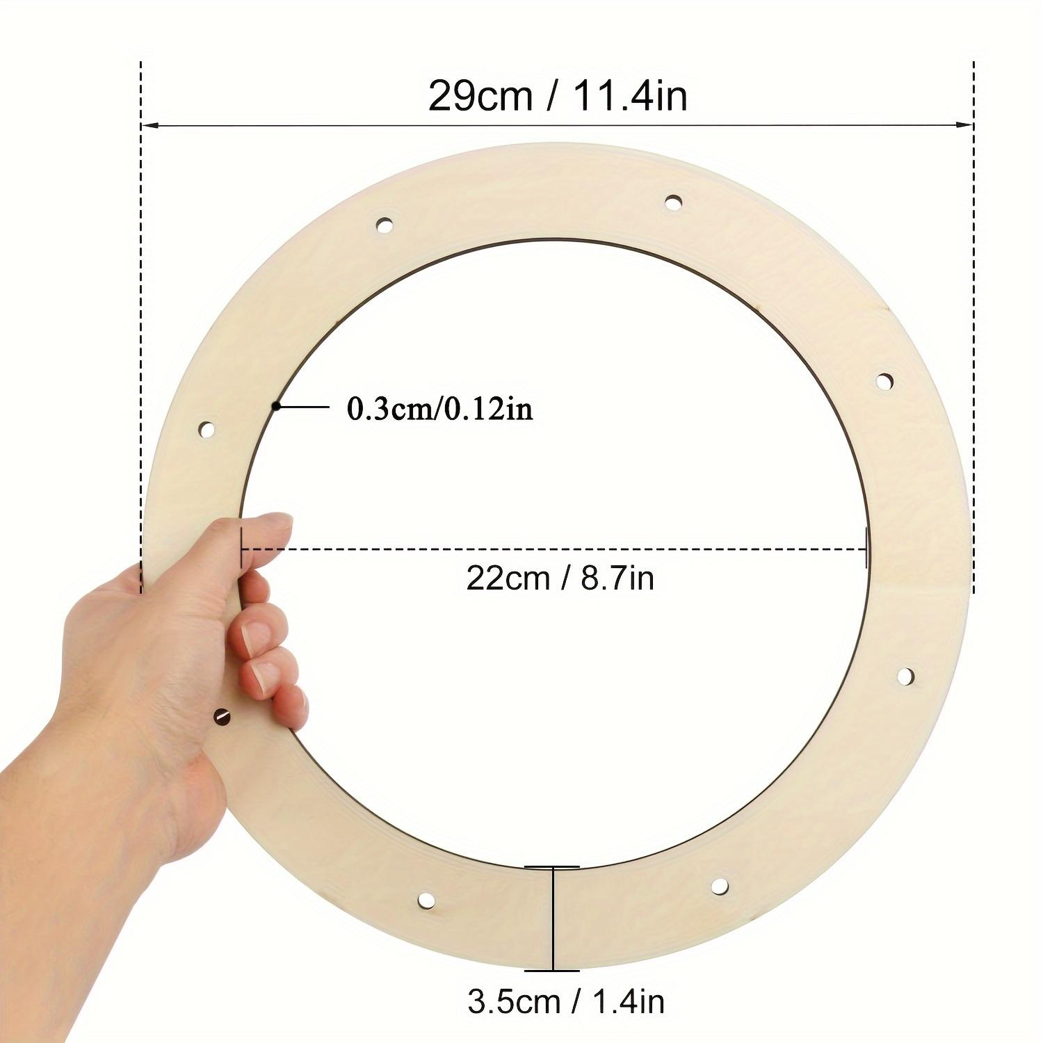

12 шт. Деревянное кольцо для венка с предварительно вырезанными отверстиями, деревянные обручи для поделок, универсальные деревянные кольца для венков для поделок, Пасхи, домашнего декора 12 pcs