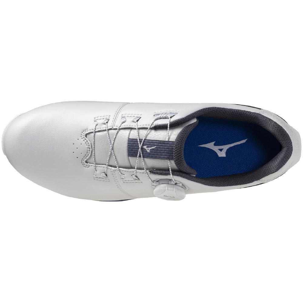Mizuno Nexlite Energy Boa Golf Shoes, Lightweight, Wide Grip, Waterproof, Gray x Light Navy, Size 29.0 cm, 4E