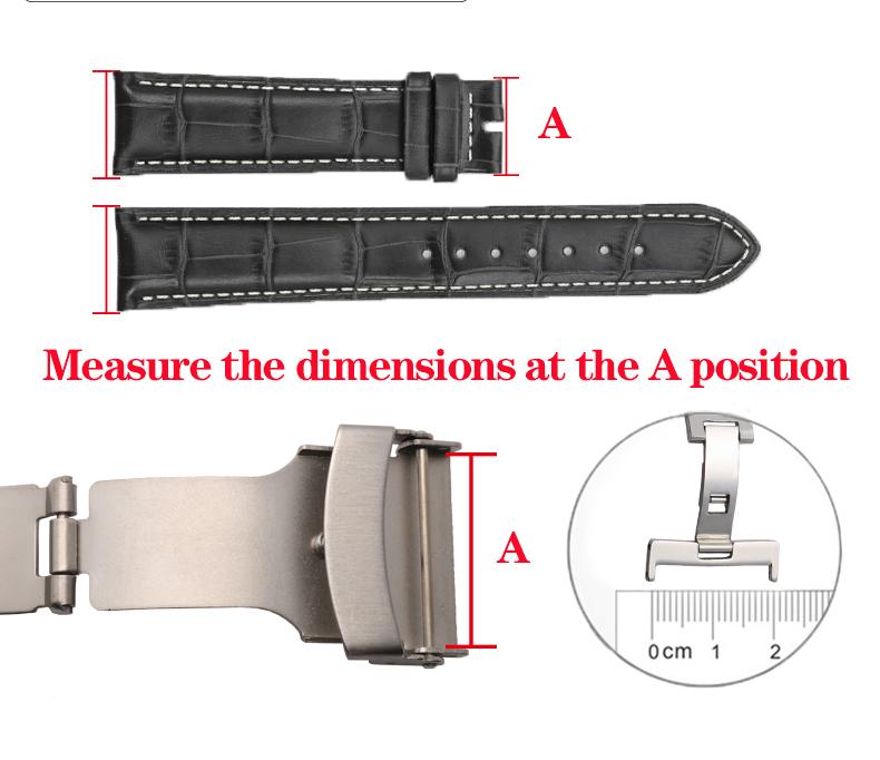 High Quality Fold Safety Clasp 16mm 18mm 20mm 22mm Buckle Deployment Clasp For Leather Rubber Steel EF/EFR/MTP Watch Strap