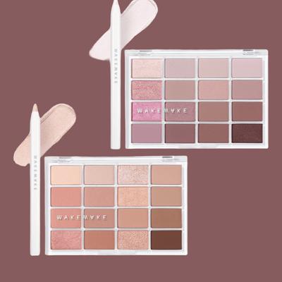 Wakemake palette occhi ombretto ombretto bagliore naturale, 11 London brown sfumato, 1 pezzo