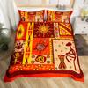 Afrikanske kvinner Dynetrekk Africa Tribal National Sengesett Vintage Floral Pledd Patchwork Dynetrekk Brunt Dynetrekk