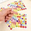 6/12pcs Colorful Paper Stickers Dot Heart Pentagram Diary Journal Decoration School Creative Award YMY