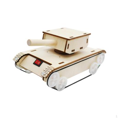 Tanque de Modelo DIY para Ensamblar Juguete Rompecabezas 3D Alimentado por Batería 3.1x6.4x3 pulgadas Fácil de Instalar Educativo para Niños