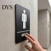 Tactile Braille Sign for Visually Impaired Unisex Restroom Men Women, 6" x 9" Self-adhesive Bathroom Door High Contrast Black And White Signs
