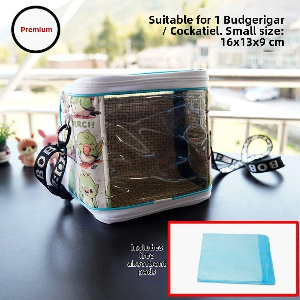 Nylon Outdoor Bird Pouch Cute Pattern Pet Cage Handbag New Parrot Carrying Bag  Travel Use