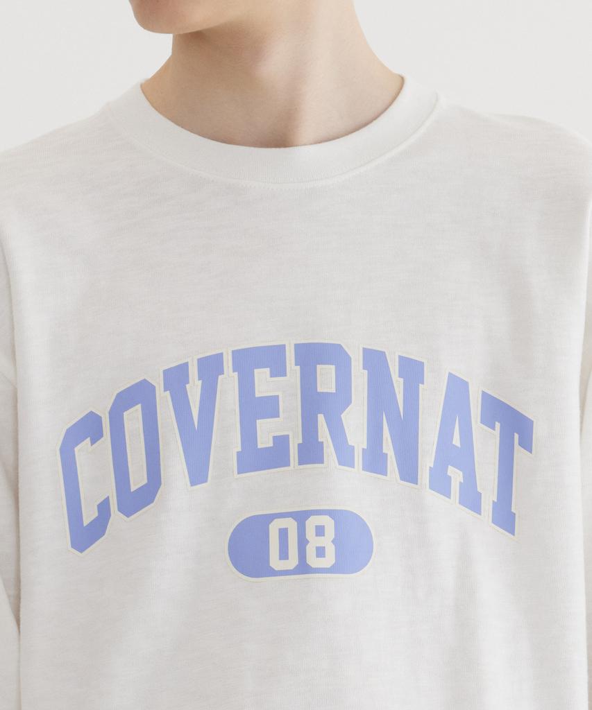 COVERNAT Slub Arch Logo Long Sleeve White