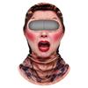 3D Face Printed Balaclava Vzor starca Maska na celú tvár pre Zimné Vonkajšie Športy Cyklistiku