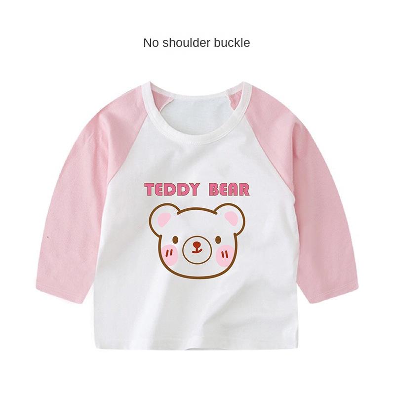 Baby Girl Autumn Long-sleeved T-shirt Baby Cotton Bottoming Shirt Girls Spring and Autumn Tops Small Children Fashionable Autumn Clothes