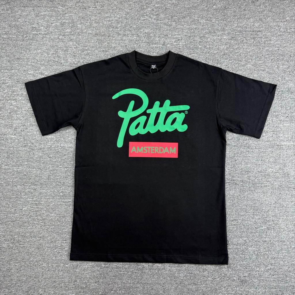 American cross-border trendy brand PATTA design sense letter printing short-sleeved T-shirt men's and women's trendy brand versatile loose top