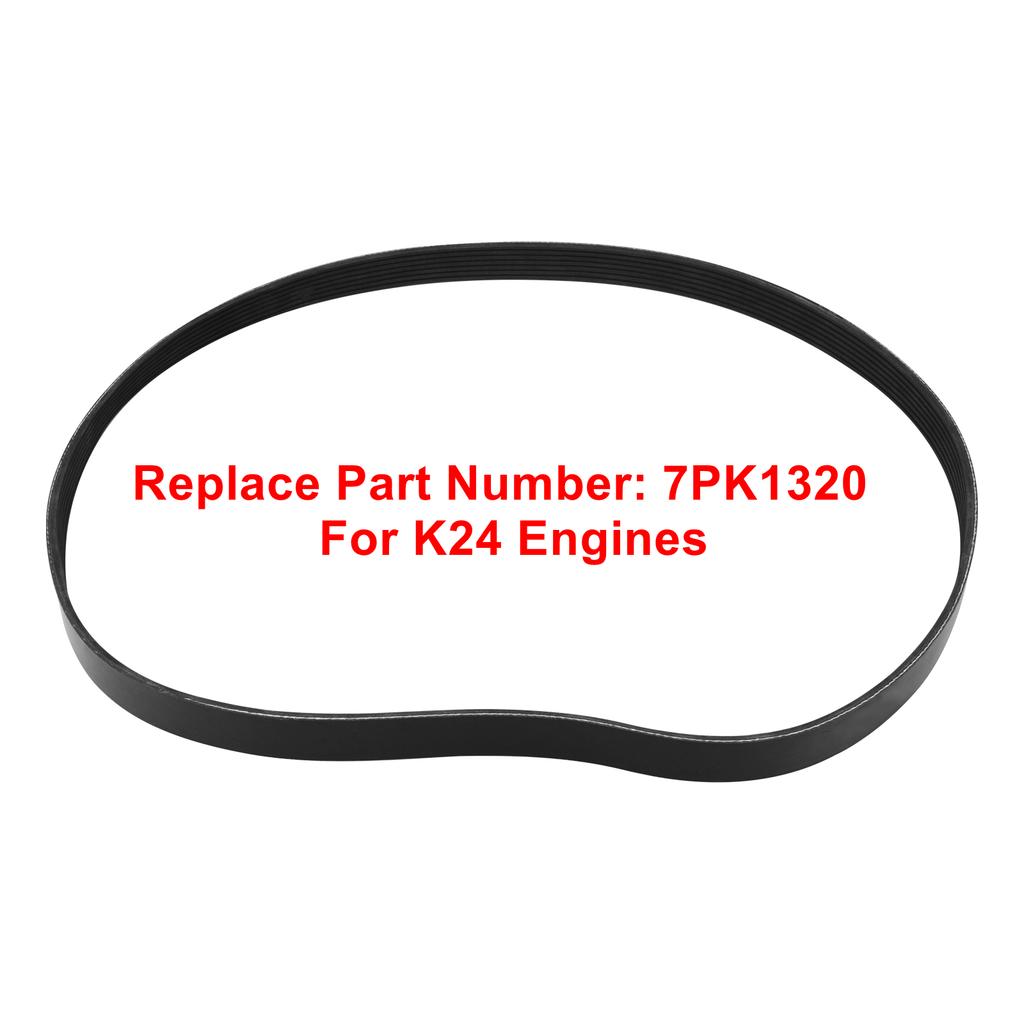 Replacement Belt K20 K24 Swap, Adjustable EP3 Idler Pulley Belt For Honda For Acura, Replace 7PK1320, 7PK1283