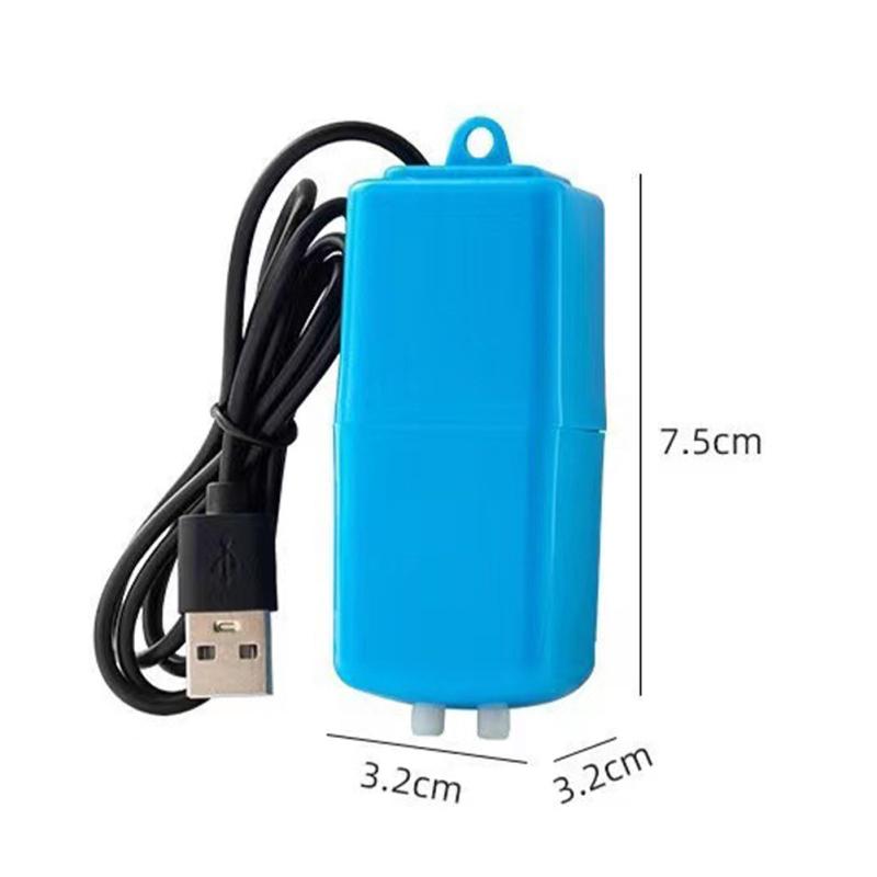 Sada vzduchové pumpy pro mini akvárium Kyslíková pumpa s Air Stone Tiché, energeticky účinné USB akvárium