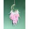 Dream Catcher Pink Feather Wind Chime Hand-made Outdoor Garden Curtain Hanging Ornaments Birthday Christmas Gift Home Decoration