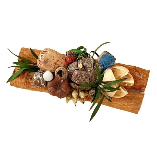 Dried Wood Fruit Refrigerator Magnet Handmade Rustic Natural Plants Pine Cone Decorative Fridge Magnet Photo Holder Home Office Decor