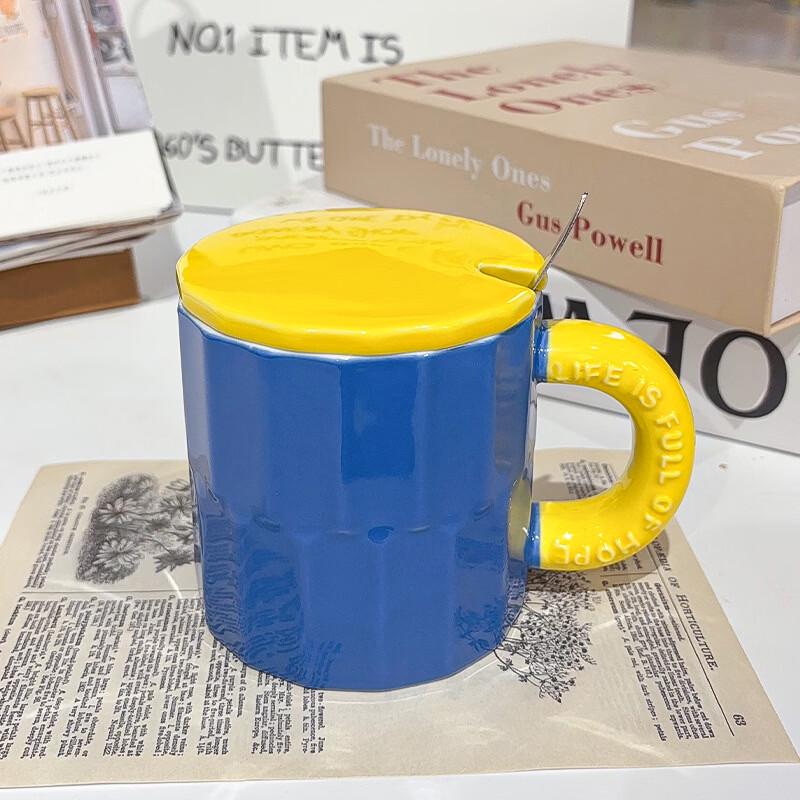 

OLOEY Rhombus Ceramic Mug with Lid