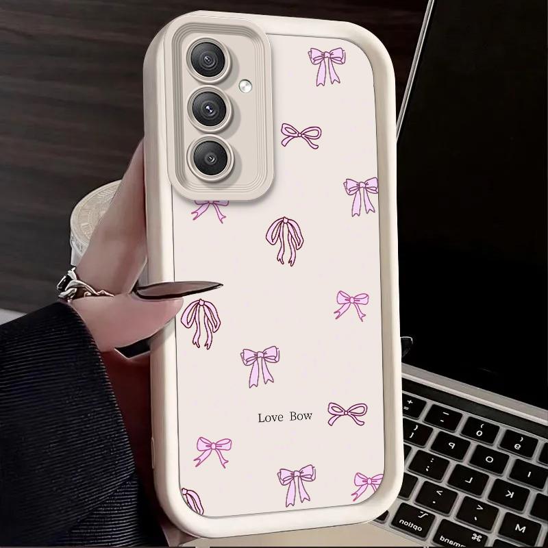 Simplicity Bowknot Case for Samsung Galaxy A73 A72 A71 A55 5G A54 A52 A52S A51 4G A31 A30 A24 A23 A22 A21S A20S A20 A14 Cover