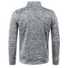 Autumn and Winter Men's Collar Zipper Knitted Sweater Sleeves Thin Velvet Style Trendy Top Sweater Jacket Plus Size Men