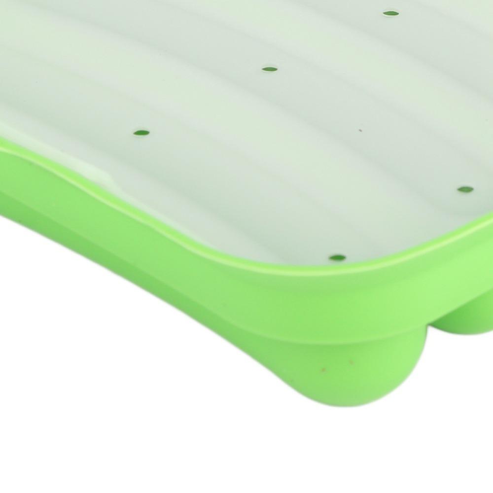 3pcs Food Grade Silicone Silicone Sausage Mold Steaming Oven Microwave Refrigerator Freezer зелёный