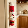 Christmas Appliance Handle Sleeve, Fabric Decoration with Handle-Over Form and Side Closure for Seasonal Kitchen Displays