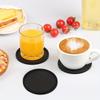2/4pcs Non-Slip Silicone Drink Coasters - Large Black Cup Coaster Set for Outdoor & Indoor Drinks - Anti Stain & Heat Resistant