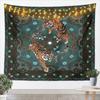 Jungle Wall Art Large Tiger Floral Wall Hanging Blanket For Boys Girls Children Botanical Vintage Flower Green Tapestry Room
