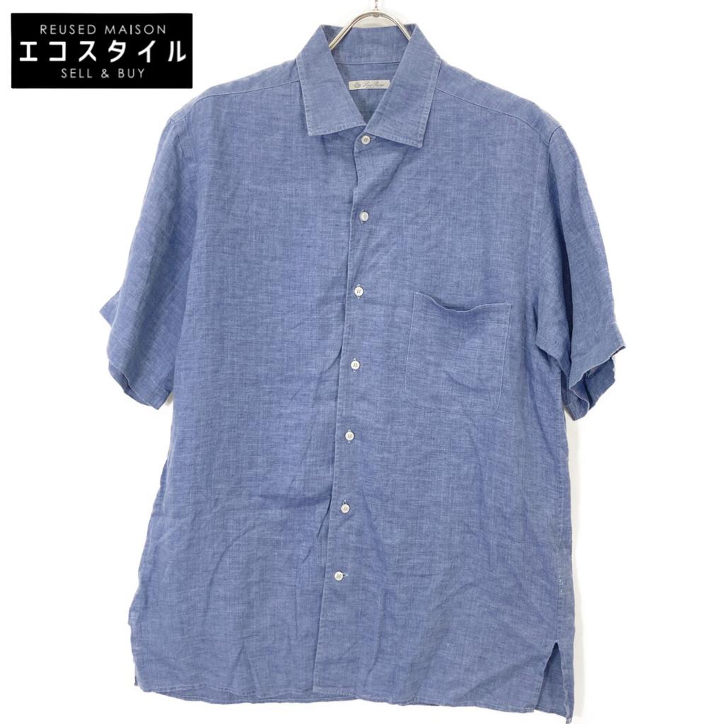 Loro Piana Short sleeve shirt tops blueUsed