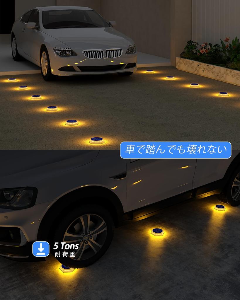 Recessed Garden Outdoor LED Solar Solar Ground Lights with Auto Solar Panel Easy Set of IP68 Perfect for and Driveways Lights, Lights, On/Off,