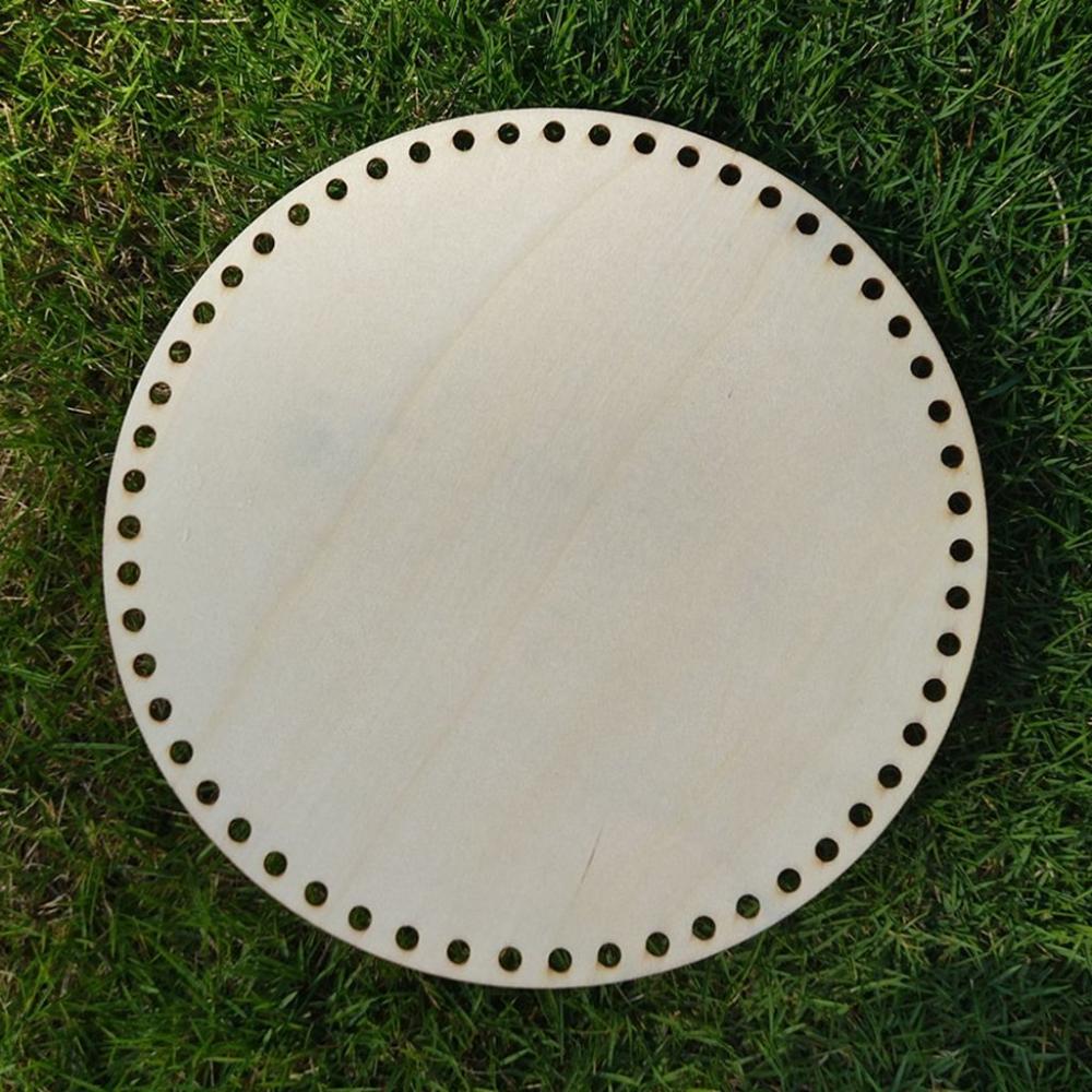 Handmade Natural Wood DIY Knitting Crochet Basket Cross Stitch Fixing Frame Crochet Supplies