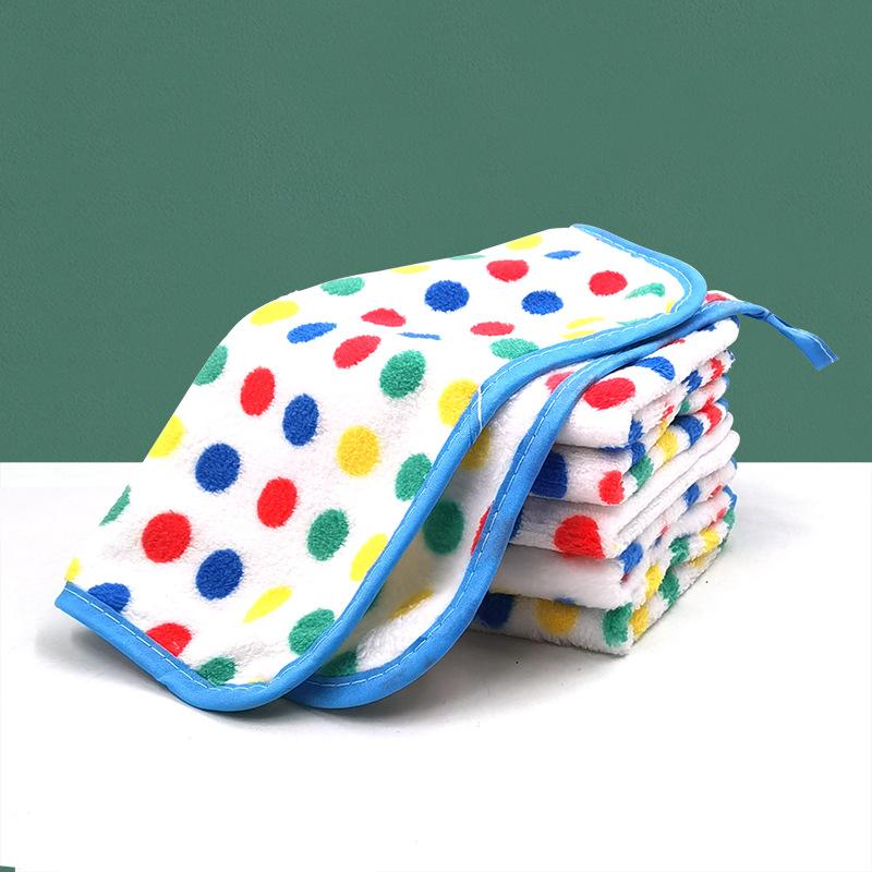 

Полосатая тряпка для посуды в горошек, ручное полотенце с петлей, маленькое квадратное полотенце, кухонная тряпка, многофункциональная чистящая салфетка из кораллового флиса