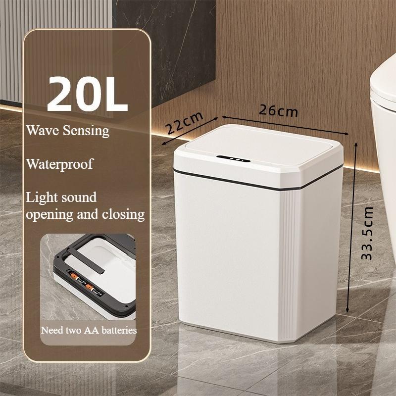 Automatic Sensor Trash Can Smart Waste Bins Kitchen Large Automatic Garbage Bin Touch Less Food Waste Disposal Accessories