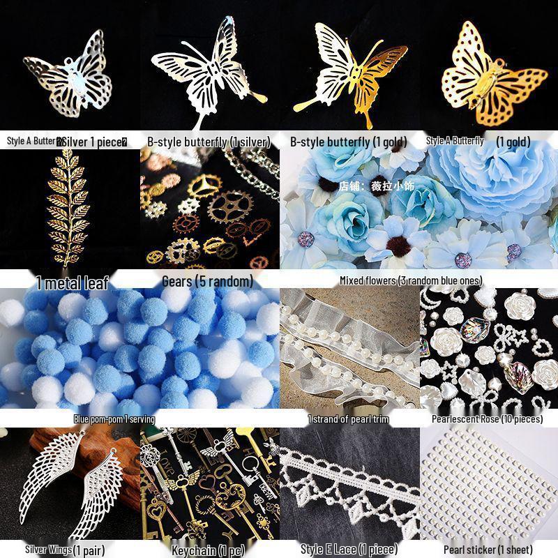 Baji Tuo Pain Bag Material Set: Ornaments, Filling, Props, Accessories, Tying Board, Fixing Glue.
