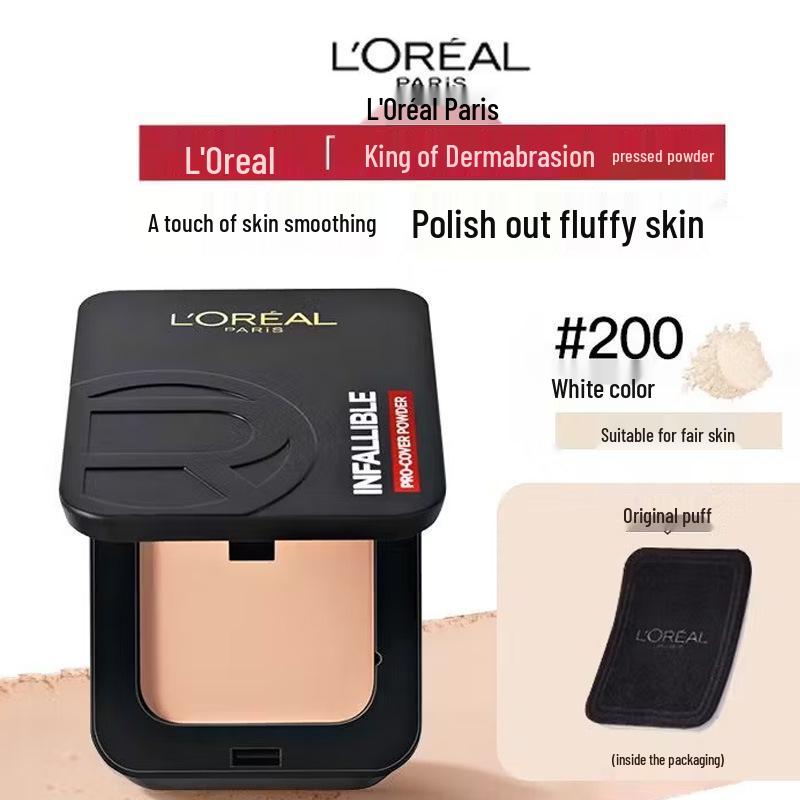 L Oréal Infallible Pro-Matte Powder Foundation 9g - Natural Long-Lasting Face Powder in Shades 320, 300, 200. 9g