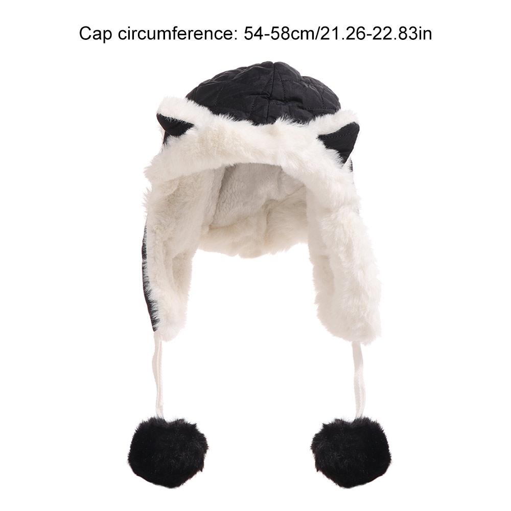 Keep Warm Plush Beanie Hat Windproof Ear Protection Hat Soft Cat Ear Pullover Hat Girls