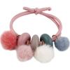 Pastel Mink Ball Hair Band 3P SET