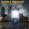 Faltbare tragbare LED-Campinglaterne XTAUTO Leichte wasserdichte Solar-USB-wiederaufladbare LED-Taschenlampe Überlebens-Kits für drinnen, draußen, Zuhause