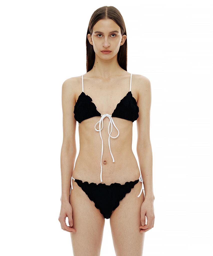 CERRIC Ruched Flower Bikini / Black