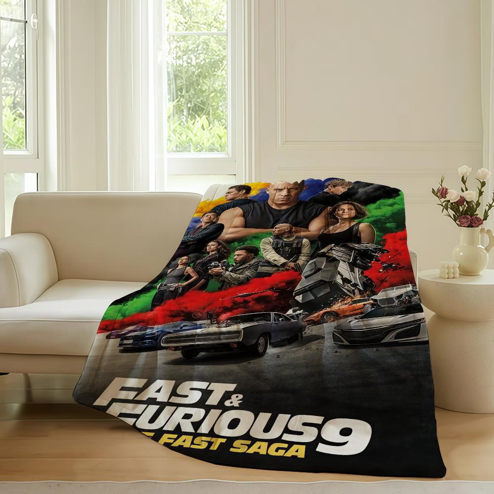 Adventure movie F-Fast F-Furious Blanket For Sofa Office Bed Plane Travel Sleep Read Relax Camping Soft And Warm