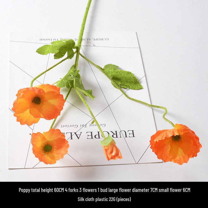 Orange-Themed Wedding Aisle Simulation Flower Arrangement - Artificial Home Decor Row Flowers