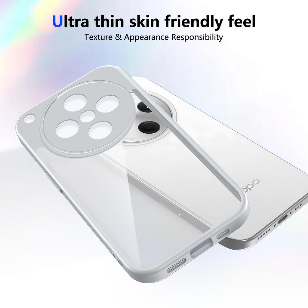 Oppo Find X8 CPH2651 Case Air Cushion Shockproof Silicon Bumper Clear Matte Back Cover Hard Case for Oppo Find X8 FindX8 CPH2651