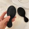 1pc Portable Japanese-Style Black Bristle Comb with Scalp Massage - Ideal for Long Straight Hair,Matte Texture Handle