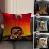S-Salvador Dalii Art Cushion Cover Natural Linen Organic Fabric Double-Sided Printing Sofa Home Decor Gift Pillow Case