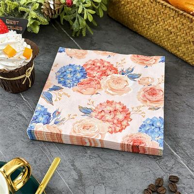 Disposable Party Napkin Double Layer 20 Pieces/Pack Flower Pattern