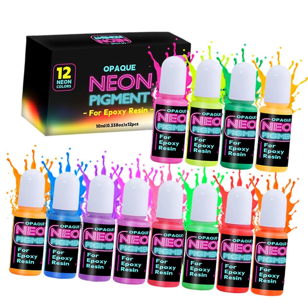 Thick Resin Coloring Pigment High Concentration UV Stable Dye with Cap Bottle 10ML Capacity Suitable for Art