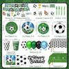 Soccer Birthday Party Decorations Include Plates, Napkins, Cups, Cutlery, Banner, Balloons, Tablecloth, Cake & Cupcake Toppers for Sports Soccer Theme