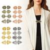 4 Pieces Vintage Sweater Clips Cardigan Clip Shawl Clips Retro Cloak Sweater Clips Antique Swirl Collar Clip Clasps
