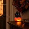 Vivid Halloween Tabletop Figurine Night Light, Flameless Pumpkin LED Lamp, Decorative Detailed Theme Ornament Atmosphere Light for Holiday Party Home