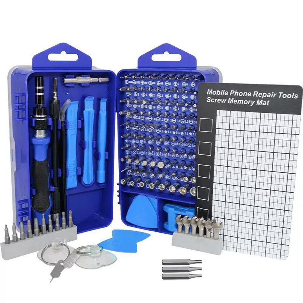 

Набор отверток 138 в 1, многофункциональный набор инструментов для точного ремонта мобильных телефонов, компьютеров, iPad, iPhone, Xbox PS5/4/3, очков синий